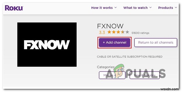 Roku, 스마트 TV, Xbox 및 기타에서 FXNOW 활성화 