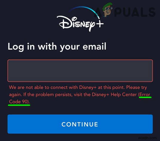Disney Plus 로그인 오류 코드 90을 수정하는 방법 