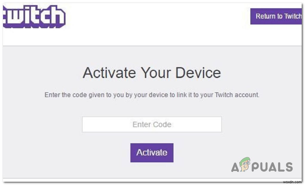 iOS, Xbox, Roku 등에서 Twitch 계정 활성화 