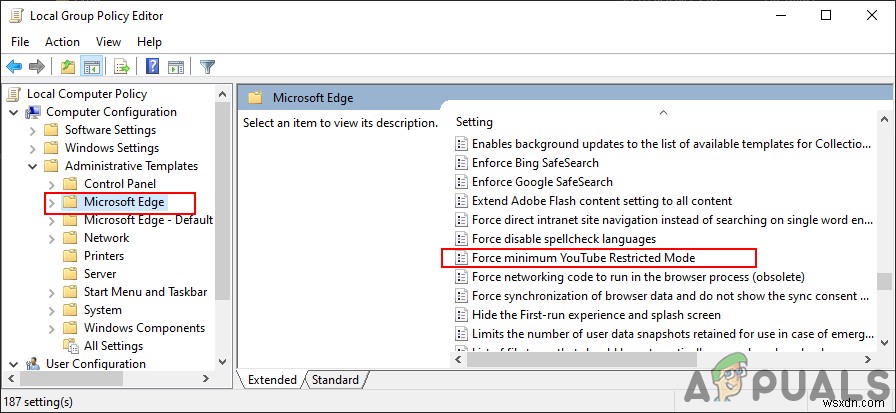Microsoft Edge에서 YouTube 제한 모드를 활성화 및 비활성화하는 방법은 무엇입니까? 