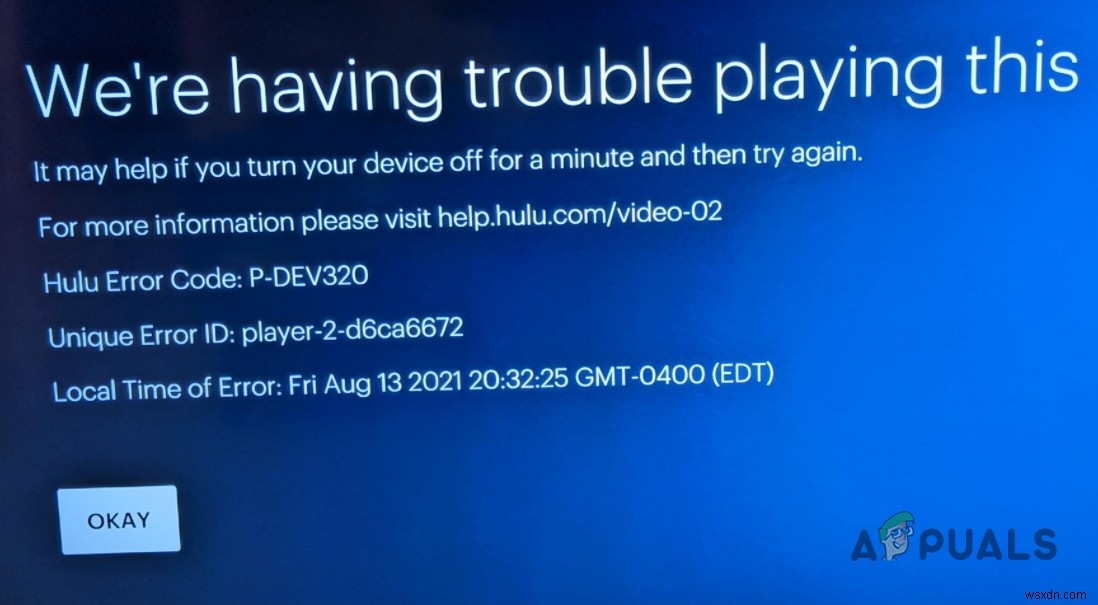 Hulu 오류 코드 P-DEV320? 다음 방법을 시도하십시오