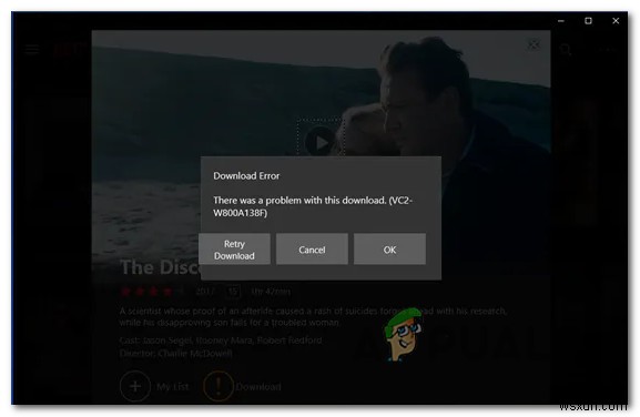 Netflix  다운로드 오류 VC2-W800A138F  수정 방법 