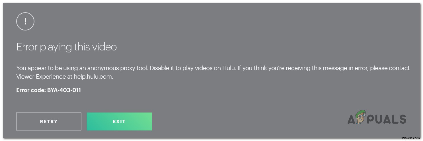 Hulu 오류 코드 BYA-403-011을 수정하는 방법 