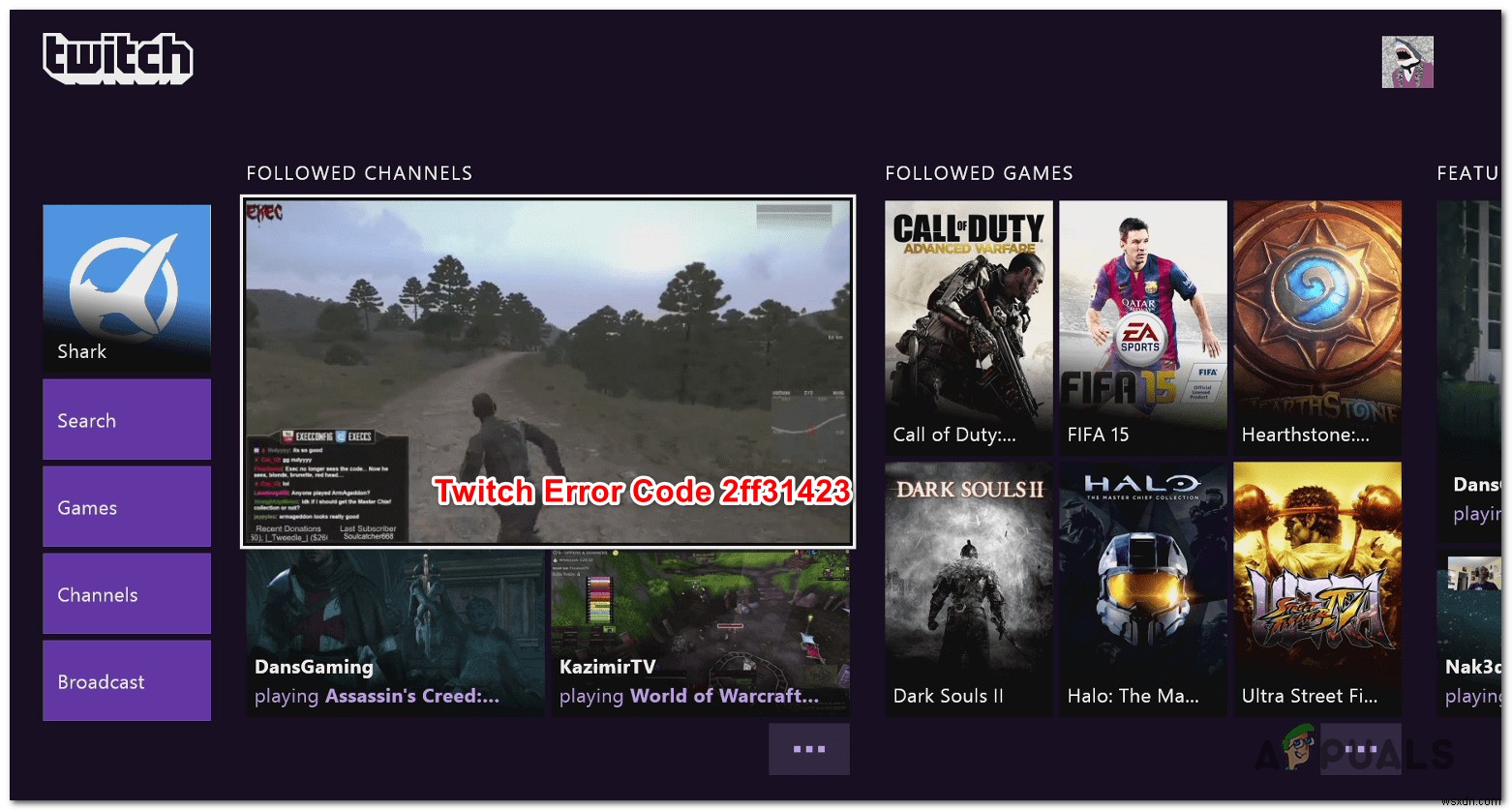 [FIX] Xbox One의 Twitch 오류 코드 2FF31423 