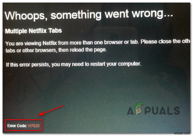Netflix 오류 코드 H7020을 수정하는 방법? 