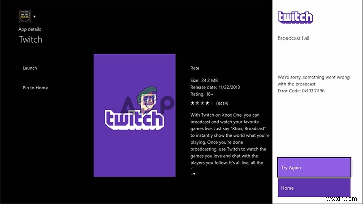 Twitch TV 오류 0x10331196을 수정하는 방법