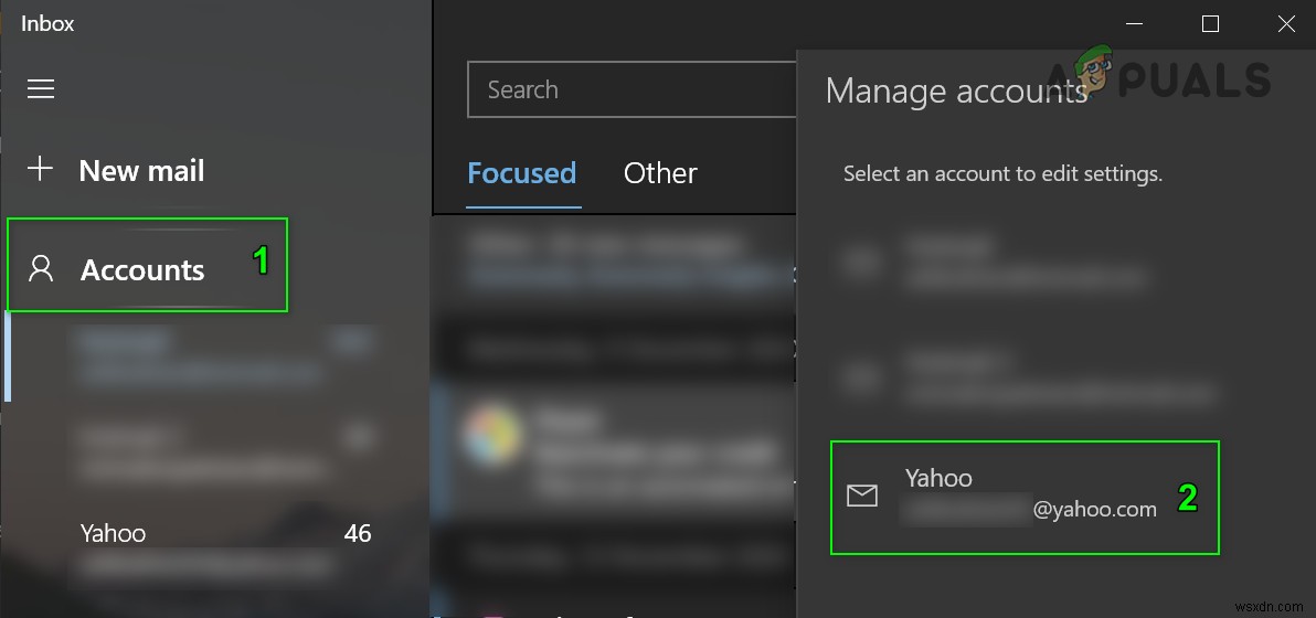 수정:Windows 10 메일 앱에서 Yahoo 메일을 설정할 때 오류 코드 0x8019019a 