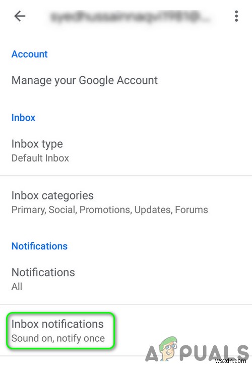 수정:Gmail 알림이 작동하지 않음