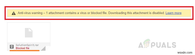 [FIX] 바이러스 백신 경고 – Gmail에서 첨부 파일 다운로드가 비활성화됨 