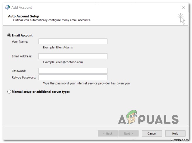 Outlook 오류 0x80190194를 수정하는 방법? 