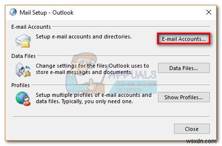 수정:Outlook 오류 코드 0x8004011D 