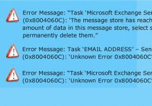 수정:Outlook 오류 0x8004060c 