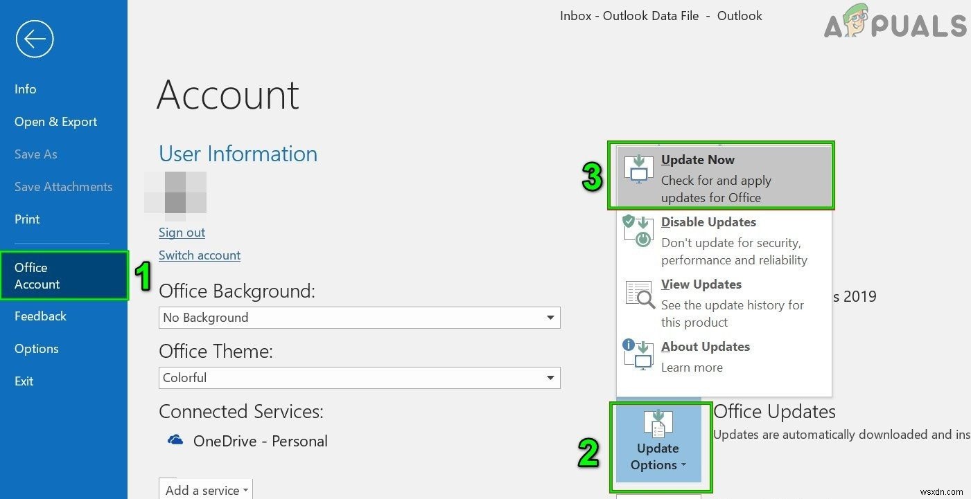 수정:Outlook 오류 0x8004060c 