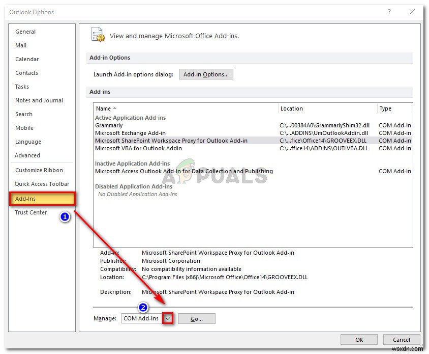 Outlook 오류 0x80042109 수정 