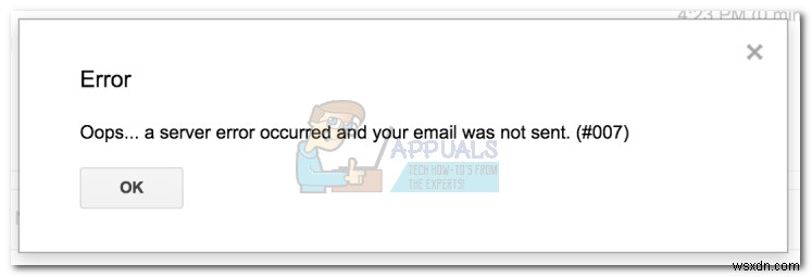 수정:죄송합니다... 서버 오류가 발생하여 이메일이 전송되지 않았습니다. (#007)