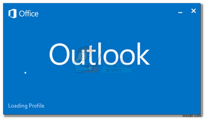 수정:Outlook  2010, 2013 및 2016  프로필 로드 시 멈춤 
