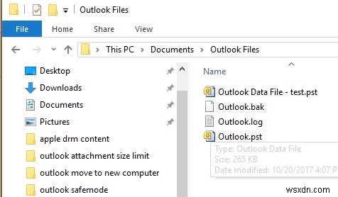 Outlook  모든 버전 을 새 컴퓨터로 이동하는 방법