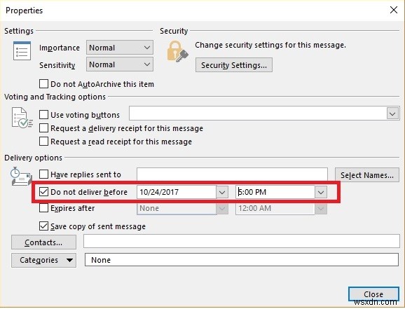 Outlook에서 전자 메일 메시지 보내기를 지연하거나 예약하는 방법 