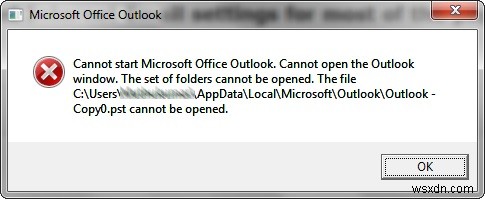 수정:Microsoft Outlook을 시작할 수 없음 