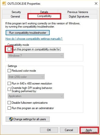 수정:Microsoft Outlook을 시작할 수 없음 