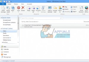 수정:Windows Live 메일 중복 폴더 및 이메일 