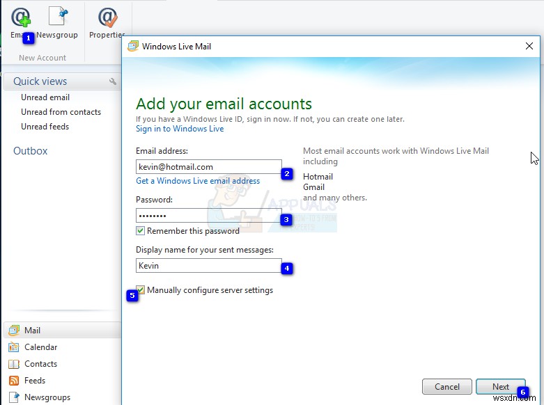 Windows Live 메일 서버 오류 3219 수정 방법(0x8DE00005)