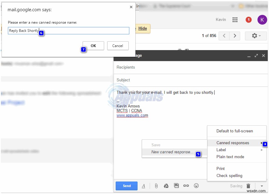 Gmail에서 미리 준비된 답변을 사용하는 방법