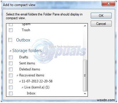 FIX:Windows Live 메일에서 누락되거나 손실된 폴더 복구