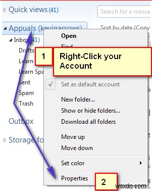 Windows Live Mail에서 이메일 설정을 변경하는 방법