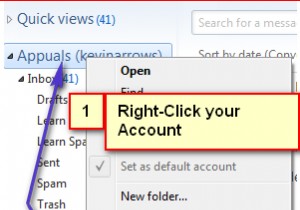 Windows Live Mail에서 이메일 설정을 변경하는 방법