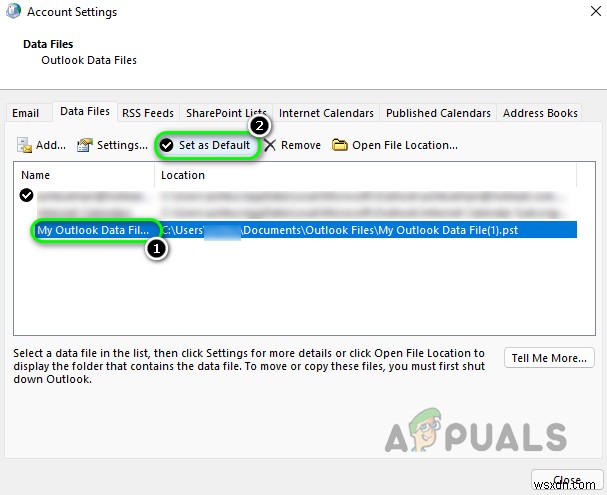 Windows에서  (0x8004010F) :Outlook 데이터 파일에 액세스할 수 없음 을 수정하는 방법은 무엇입니까? 