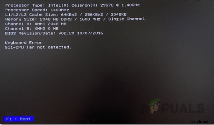 부팅 중  511 CPU 팬이 감지되지 않음  오류를 수정하는 방법 