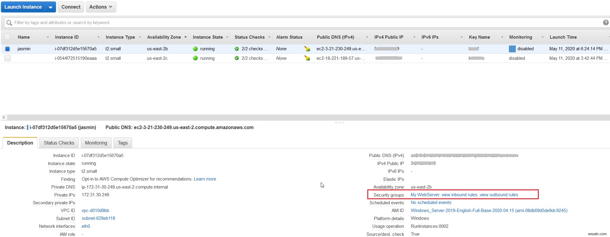 AWS EC2 인스턴스를 다른 보안 그룹으로 이동하는 방법은 무엇입니까?