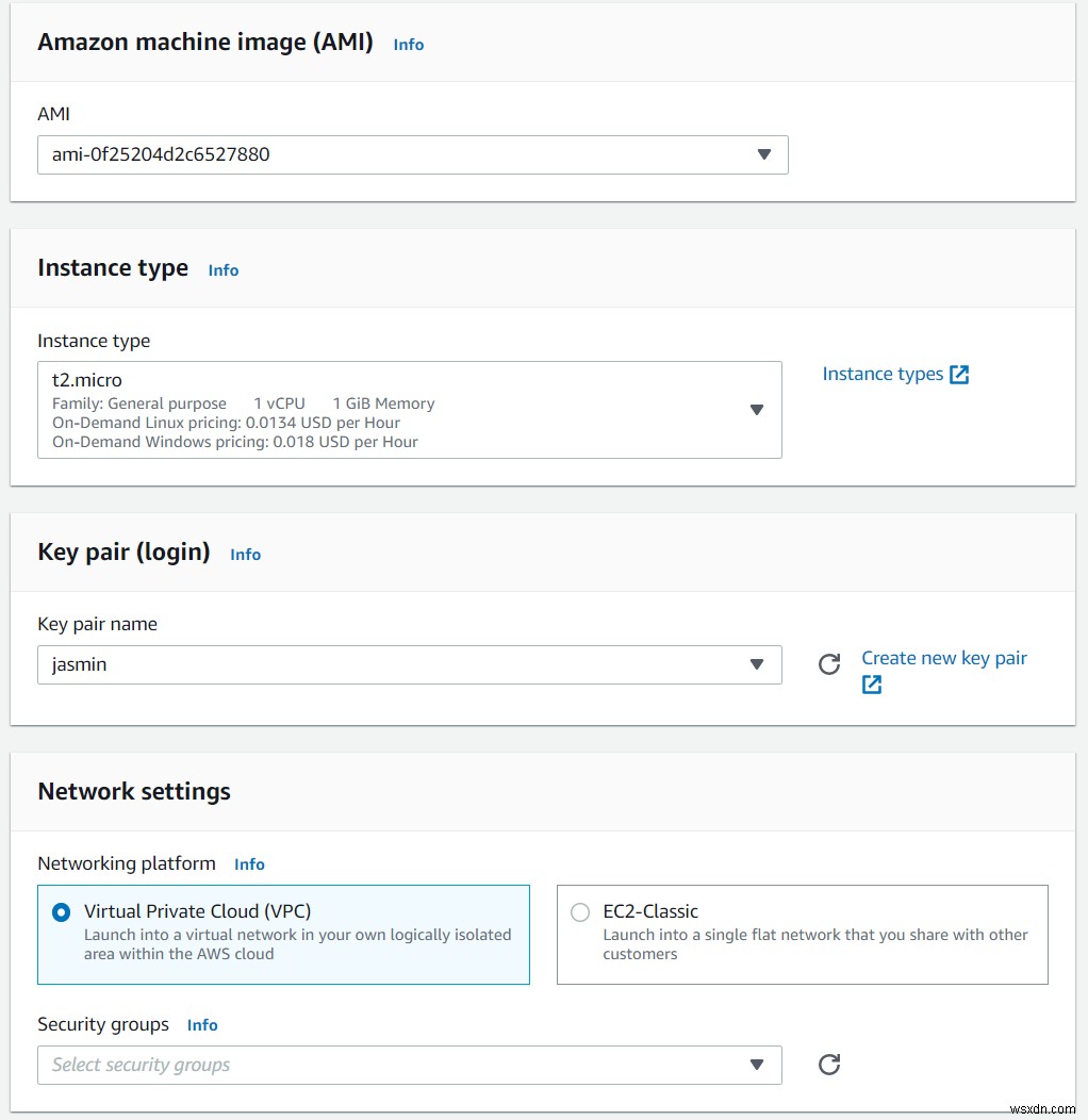 Amazon EC2 인스턴스에서 템플릿을 생성하는 방법 