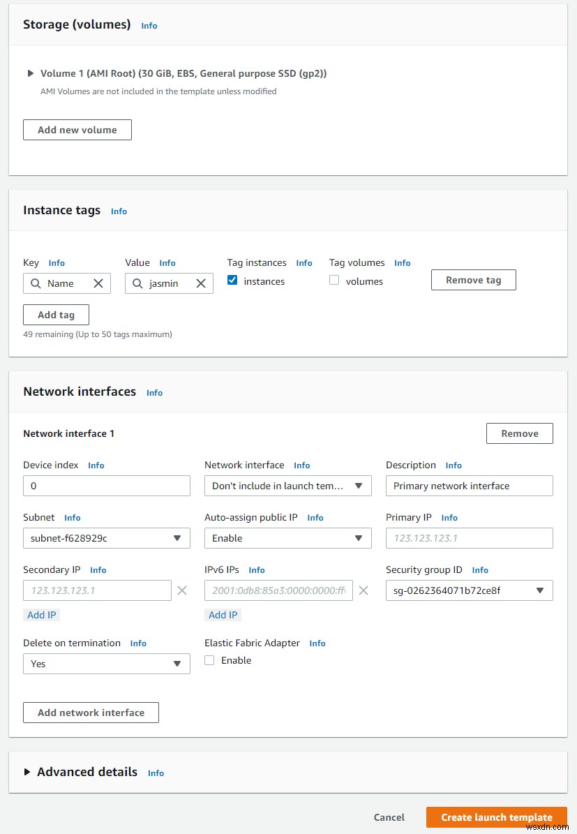 Amazon EC2 인스턴스에서 템플릿을 생성하는 방법 