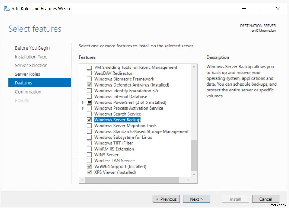 Windows Server 2019에서 백업 및 복원을 수행하는 방법 