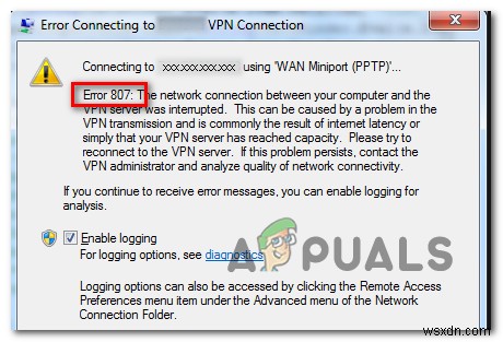 Windows에서 VPN 오류 807을 수정하는 방법? 