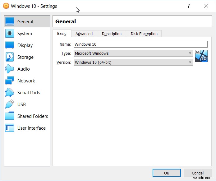 Oracle VM VirtualBox에서 가상 머신 구성 