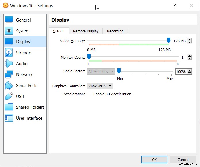 Oracle VM VirtualBox에서 가상 머신 구성 