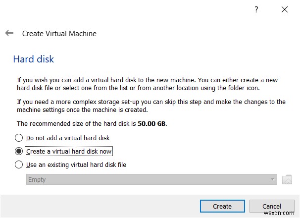 Oracle VM VirtualBox에서 첫 번째 가상 머신 생성 