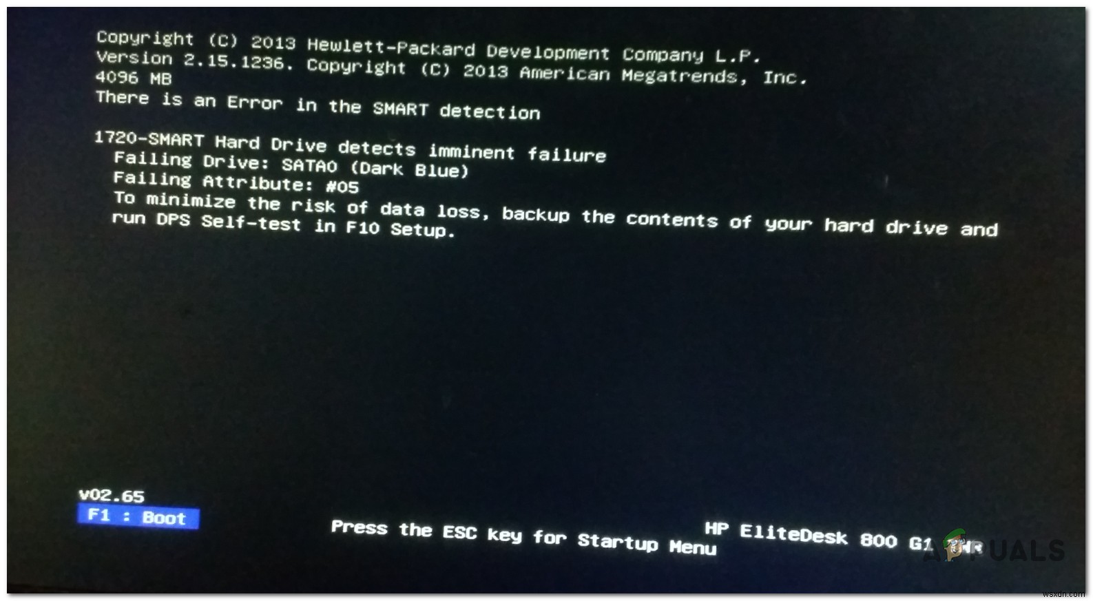 [Fix]  1720-SMART 하드 드라이브가 임박한 오류를 감지함  오류 