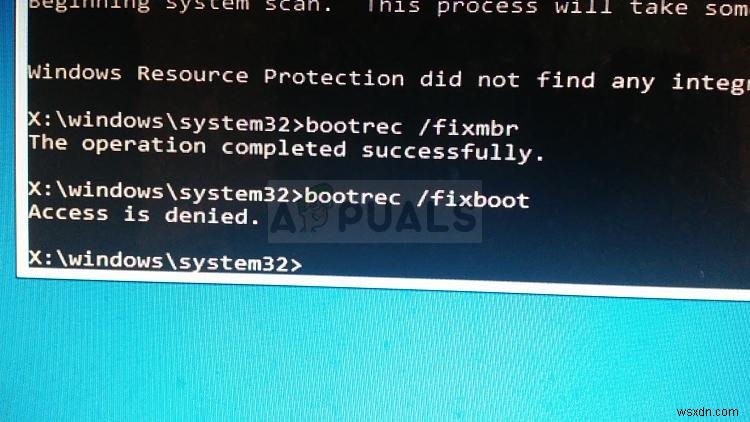 Windows 7,8 및 10에서  bootrec /fixboot  액세스 거부를 수정하는 방법 