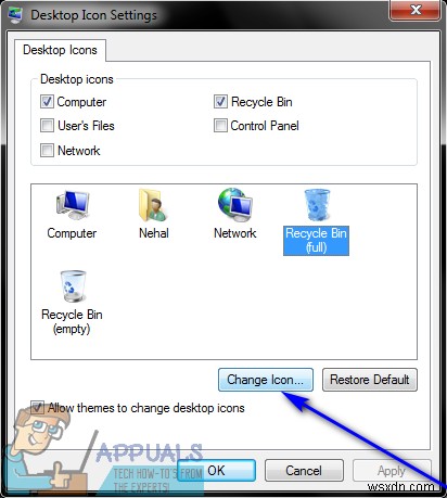 Windows 7, 8, 8.1 및 10에서 휴지통 아이콘을 변경하는 방법 