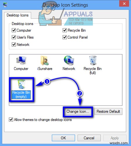 Windows 7, 8, 8.1 및 10에서 휴지통 아이콘을 변경하는 방법 