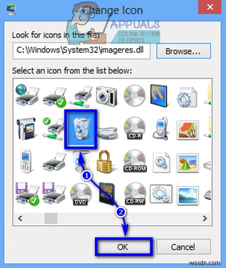 Windows 7, 8, 8.1 및 10에서 휴지통 아이콘을 변경하는 방법 