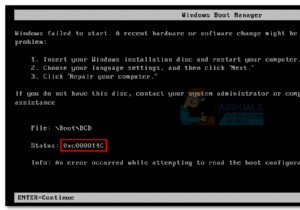 수정:Windows 7, 8 및 10에서 오류 0xc000014C 