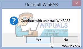 Windows 7/8/10에서 WinRar를 제거하는 방법 