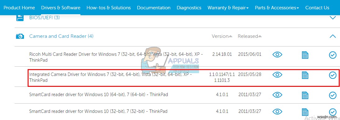 수정:노트북 카메라가 Windows 7, 8 및 10에서 작동하지 않음 