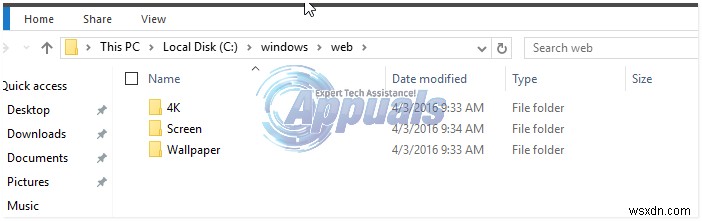 Windows 7, 8 및 10의 배경 화면 위치 