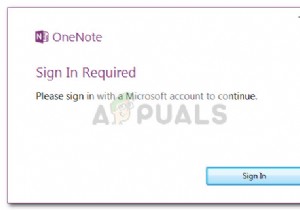 수정:Windows 7의 OneNote에서  로그인 필요  